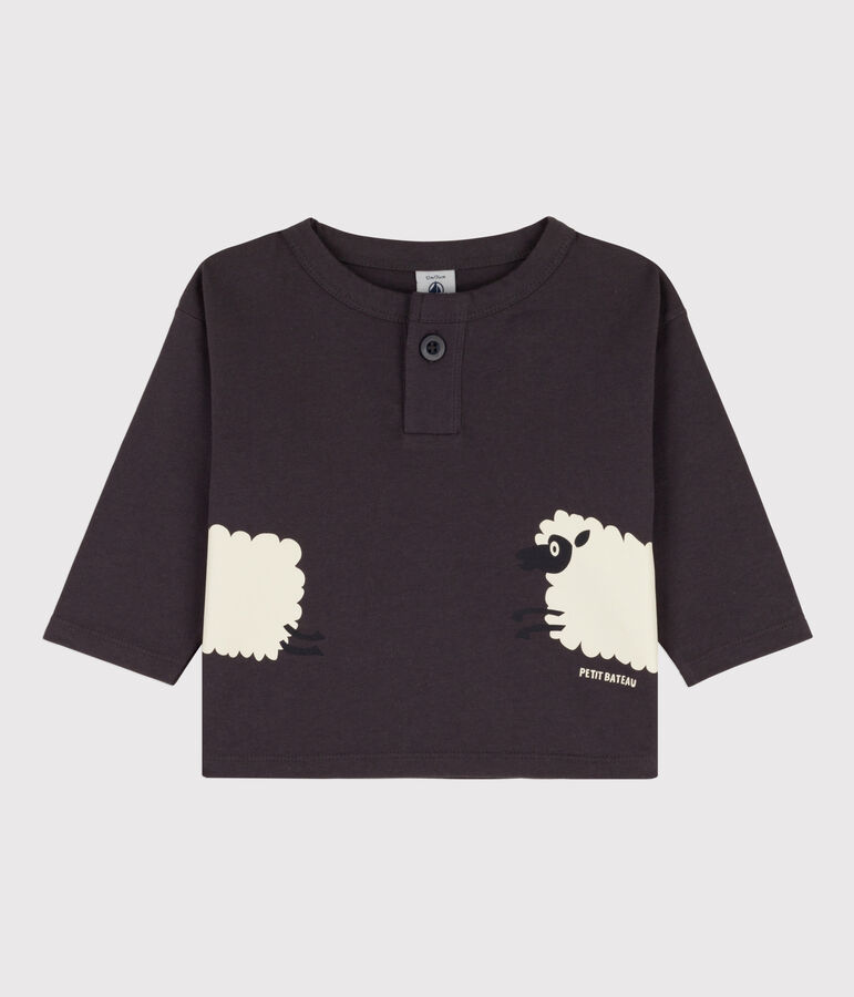 Babies' Long-Sleeved cotton T-shirt DUMBO grey