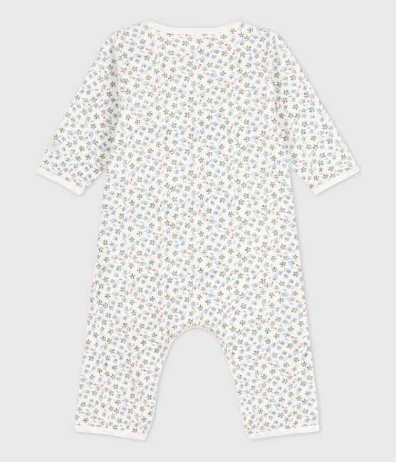 Babies' Patterned Footless Cotton Bodyjama MARSHMALLOW white/MULTICO white