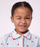 Children's buttoned heart pattern cotton pyjamas white/multicolor