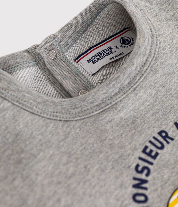 Babies' fleece Mr. Men and Little Miss sweatshirt grey