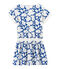 Girl's print dress MARSHMALLOW white/PERSE blue