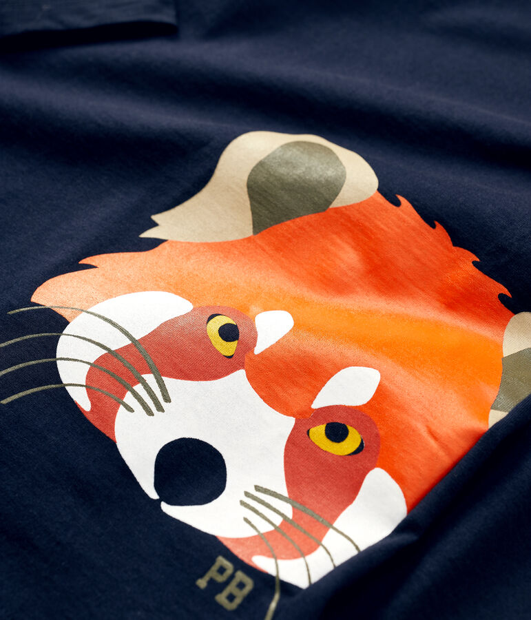 Boys' Long-Sleeved Cotton T-Shirt blue