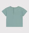 Babies' short-sleeved plain cotton T-shirt PAUL green