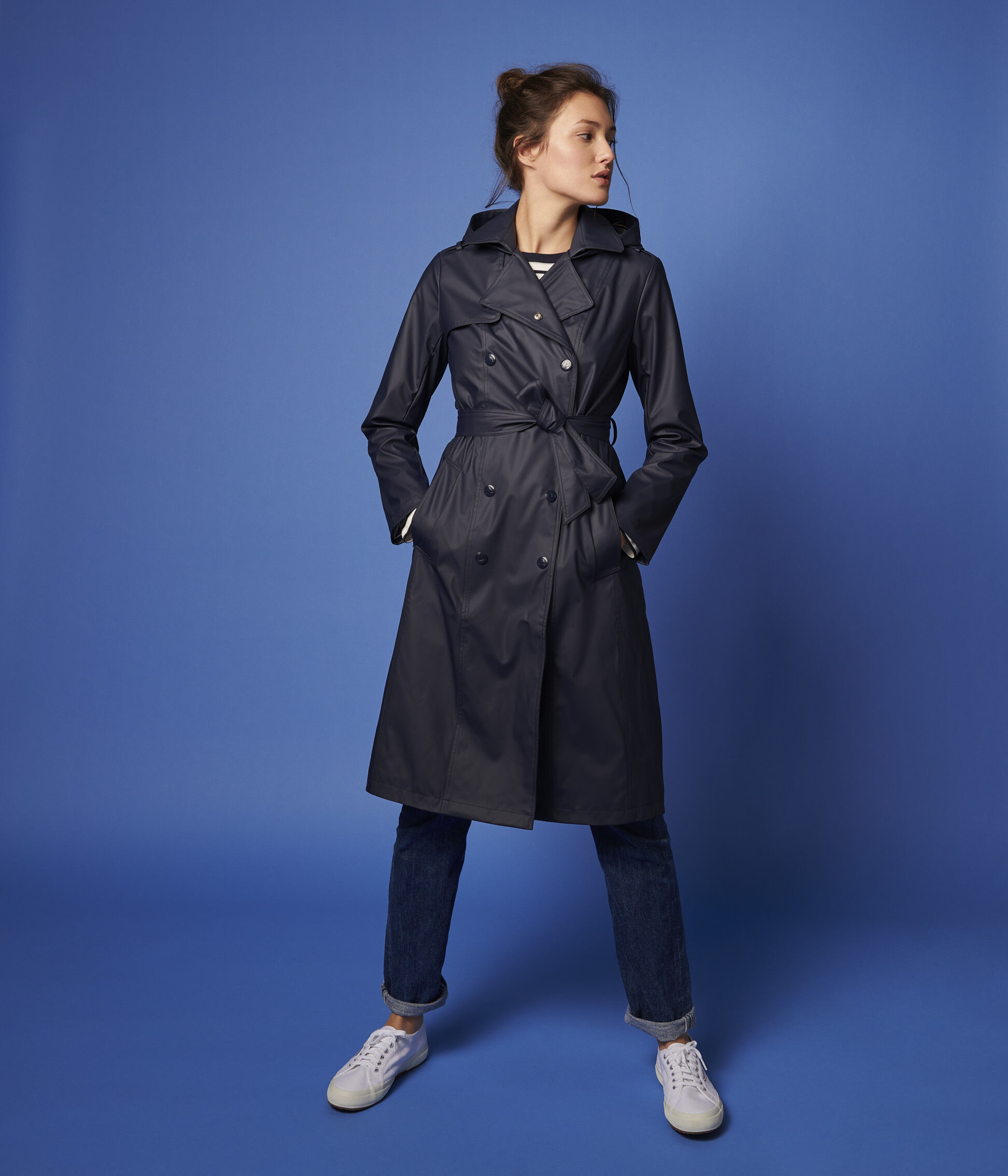 Women's Hooded Trench coat SMOKING 