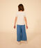Girls' Lightweight Jersey T-Shirt AVALANCHE white/MEDIEVAL