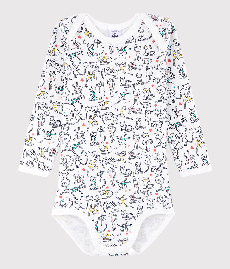 Baby Girls' Long-Sleeved Bodysuit white/multicolor