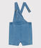 Babies' Light Denim Dungaree Shorts DENIM CLAIR blue