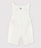 Baby Boys' Striped Poplin Dungaree Shorts MARSHMALLOW white