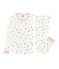 Girls' Snugfit Ribbed Pyjamas MARSHMALLOW white/MULTICO white