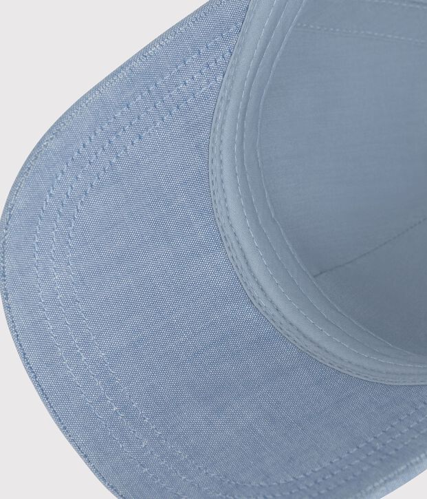 Children's Petit Bateau cap in light-coloured denim blue