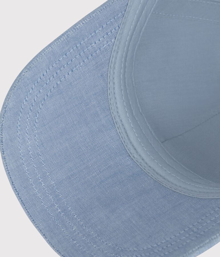 Children's Petit Bateau cap in light-coloured denim blue