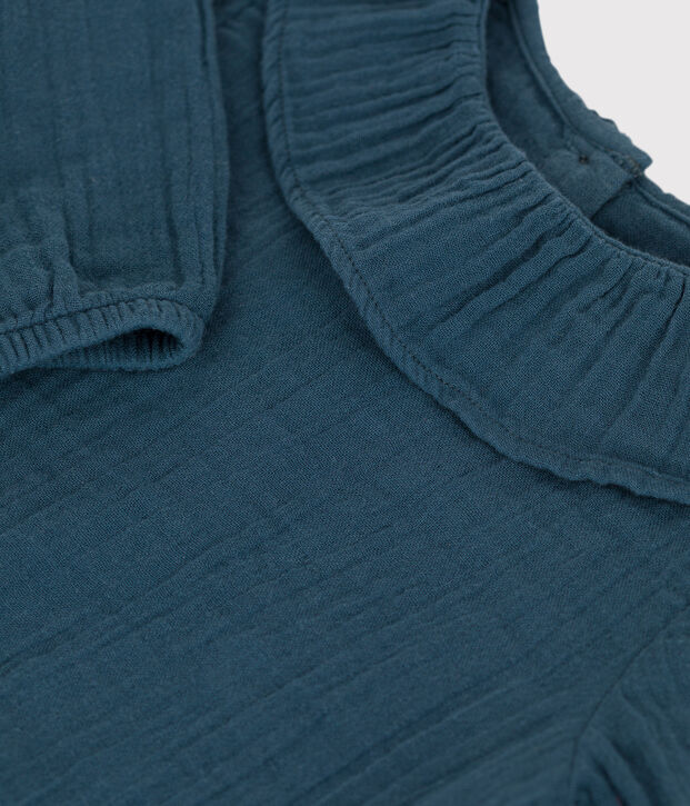 Babies' Long-Sleeved Cotton Gauze Blouse grey