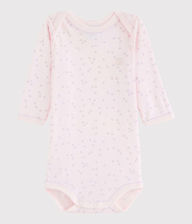 Baby Girls' Long-Sleeved Bodysuit pink/real
