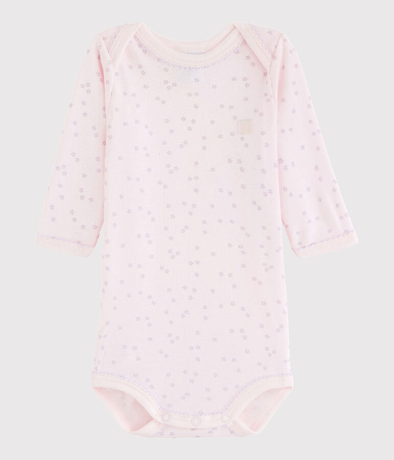 Baby Girls' Long-Sleeved Bodysuit VIENNE pink/SILENE