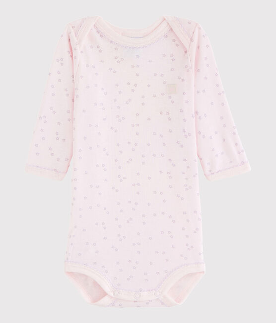 Baby Girls' Long-Sleeved Bodysuit VIENNE pink/SILENE