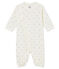 unisex baby's combi sleepsuit in a print tubic MARSHMALLOW white/NOIR black