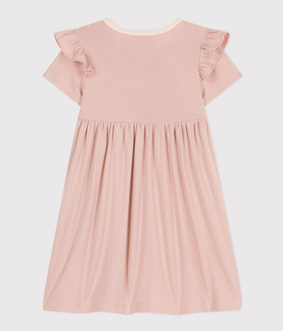 Girls' Short-Sleeved Cotton Dress SALINE pink