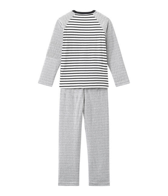 Little boy's pyjamas MARSHMALLOW white/CAPECOD grey