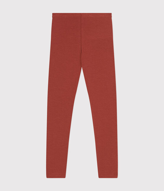 Girls' Elastane Jersey Leggings FAMEUX brown