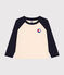 Little boys' long-sleeved fine jersey T-shirt AVALANCHE white/SMOKING blue