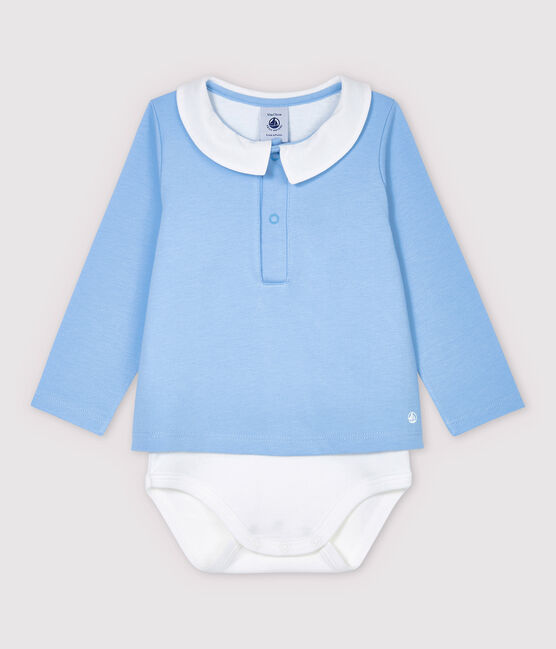 Baby Boys' Shirt with Collar Bodysuit JASMIN blue