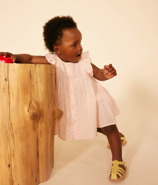 Babies' Cotton Gauze Short-Sleeved Dress and Bloomers AVALANCHE /PANTY