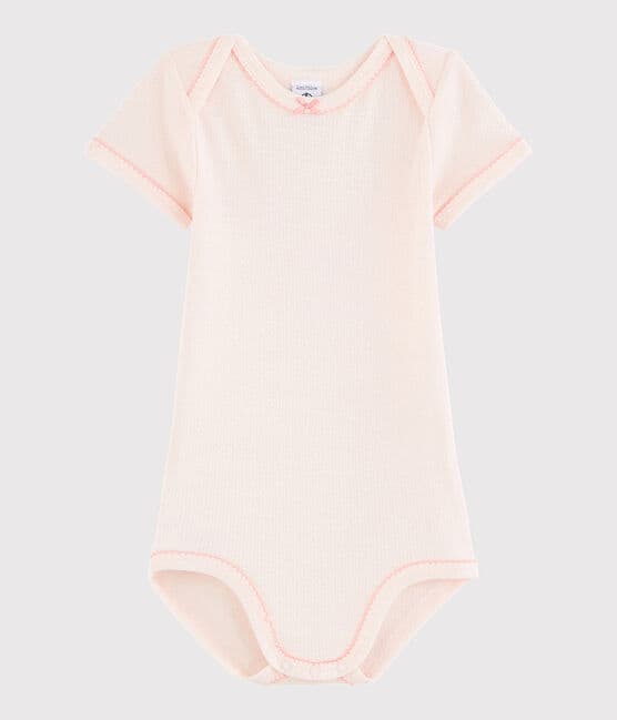 Baby Girls' Short-Sleeved Bodysuit FLEUR pink
