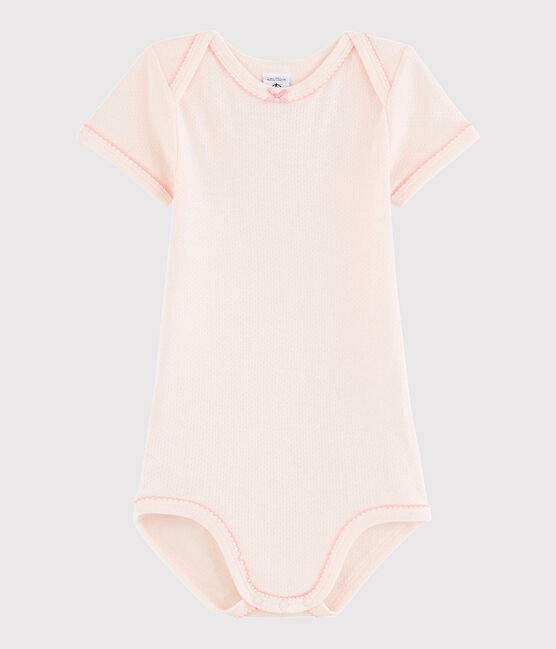 Baby Girls' Short-Sleeved Bodysuit FLEUR pink