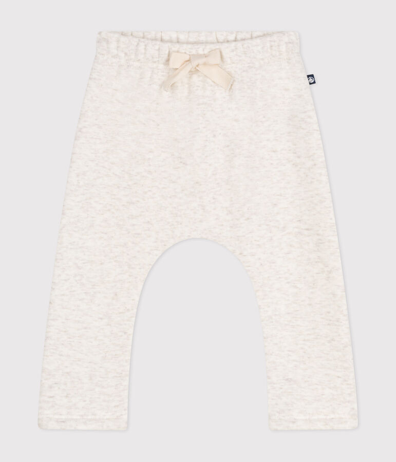 Babies' soft, warm fleece trousers MONTELIMAR CHINE beige