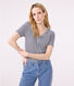 Women's Iconic Striped Cotton V-neck T-Shirt