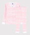 Boys' Pink Wavy Print Snugfit Cotton Pyjamas MARSHMALLOW white/GRETEL pink