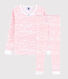 Boys' Pink Wavy Print Snugfit Cotton Pyjamas