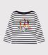 Girls' Thick Cotton Screen-Printed Breton Top
