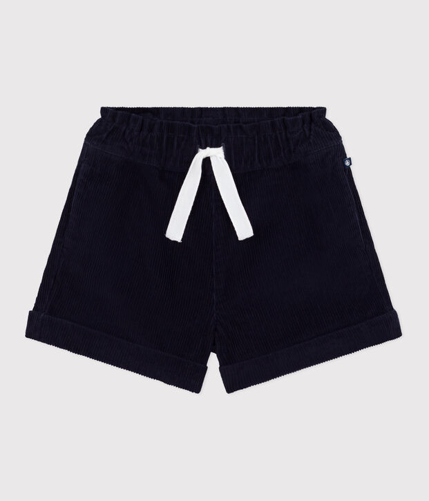 Children's plain corduroy shorts SMOKING
