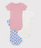 Babies' short-sleeved floral cotton bodies - 3-pack variante 1