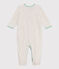Babies' plain velour pyjama suit MONTELIMAR CHINE beige