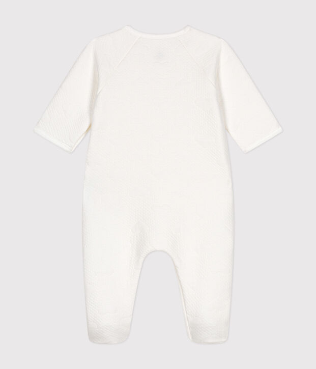 Baby heart tubular pajamas white