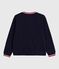 Women's plain cotton sweatshirt SMOKING blue