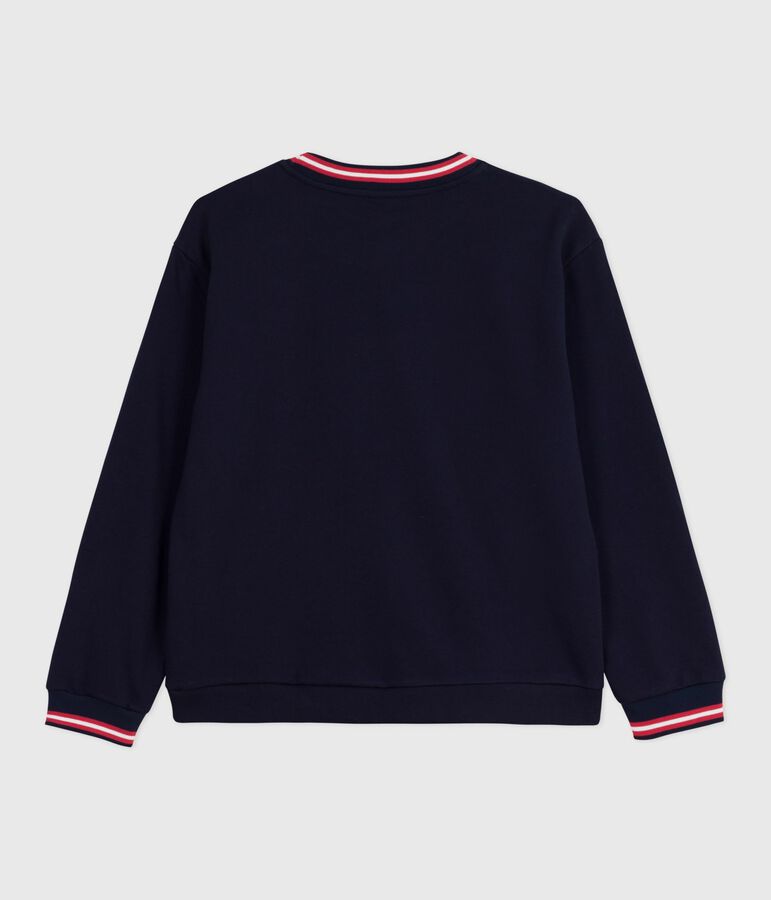 Women's plain cotton sweatshirt blue