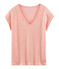 Women's iridescent linen short-sleeved t-shirt ROSAKO pink/COPPER pink