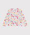 Girls' cotton cardigan MARSHMALLOW white/MULTICO white