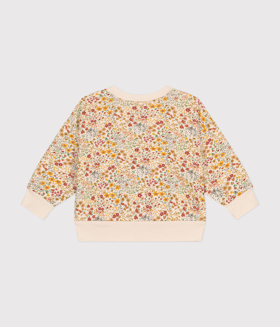 Babies' quilted tube knit cardigan AVALANCHE white/MULTICO