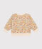 Babies' quilted tube knit cardigan AVALANCHE white/MULTICO