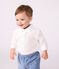 Babies' plain cotton shirt ECUME white