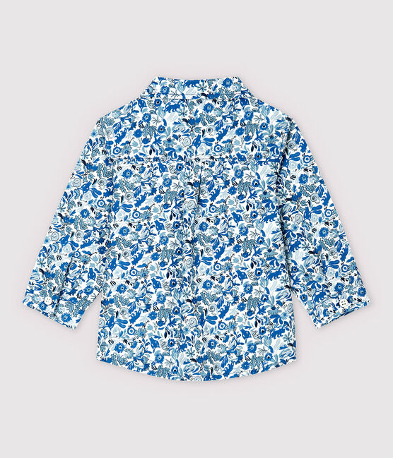 Baby Boys' Long-Sleeved Poplin Shirt MARSHMALLOW white/MULTICO white