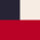 blue / ecru / red