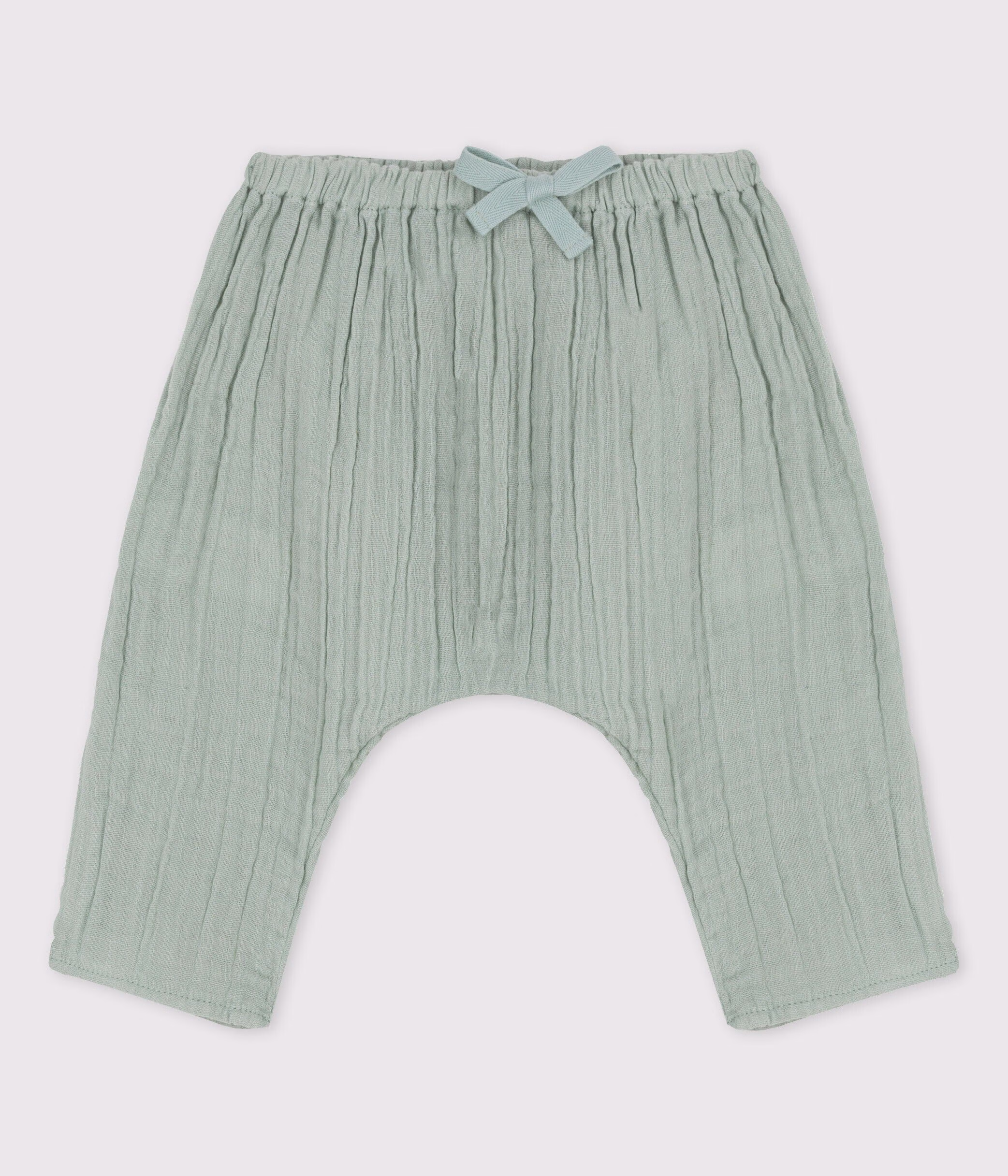 Babies Plain Organic Cotton Gauze Harem Pants HERBIER Petit Bateau