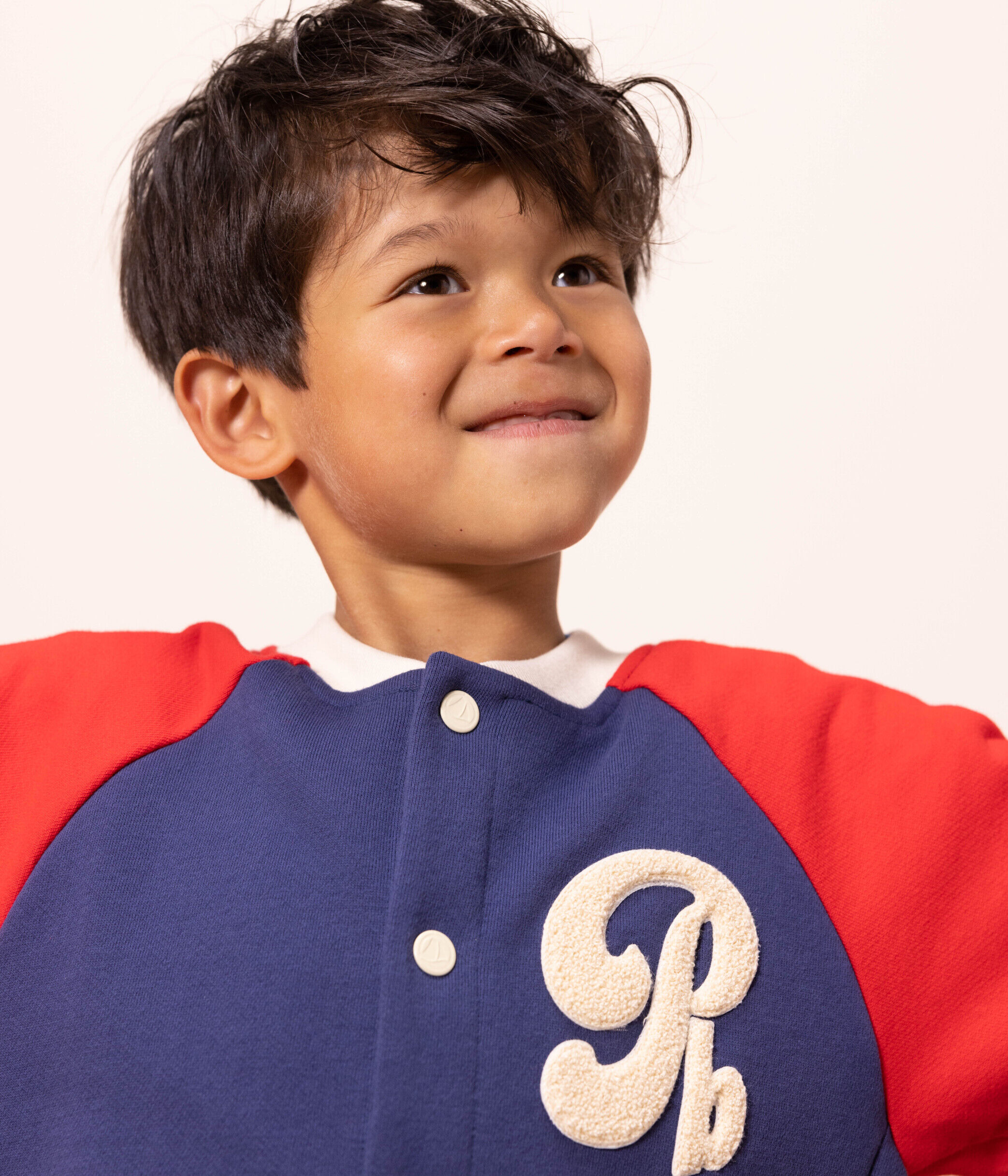 Boys Fleece Baseball Jacket CHALOUPE MULTICO Petit Bateau