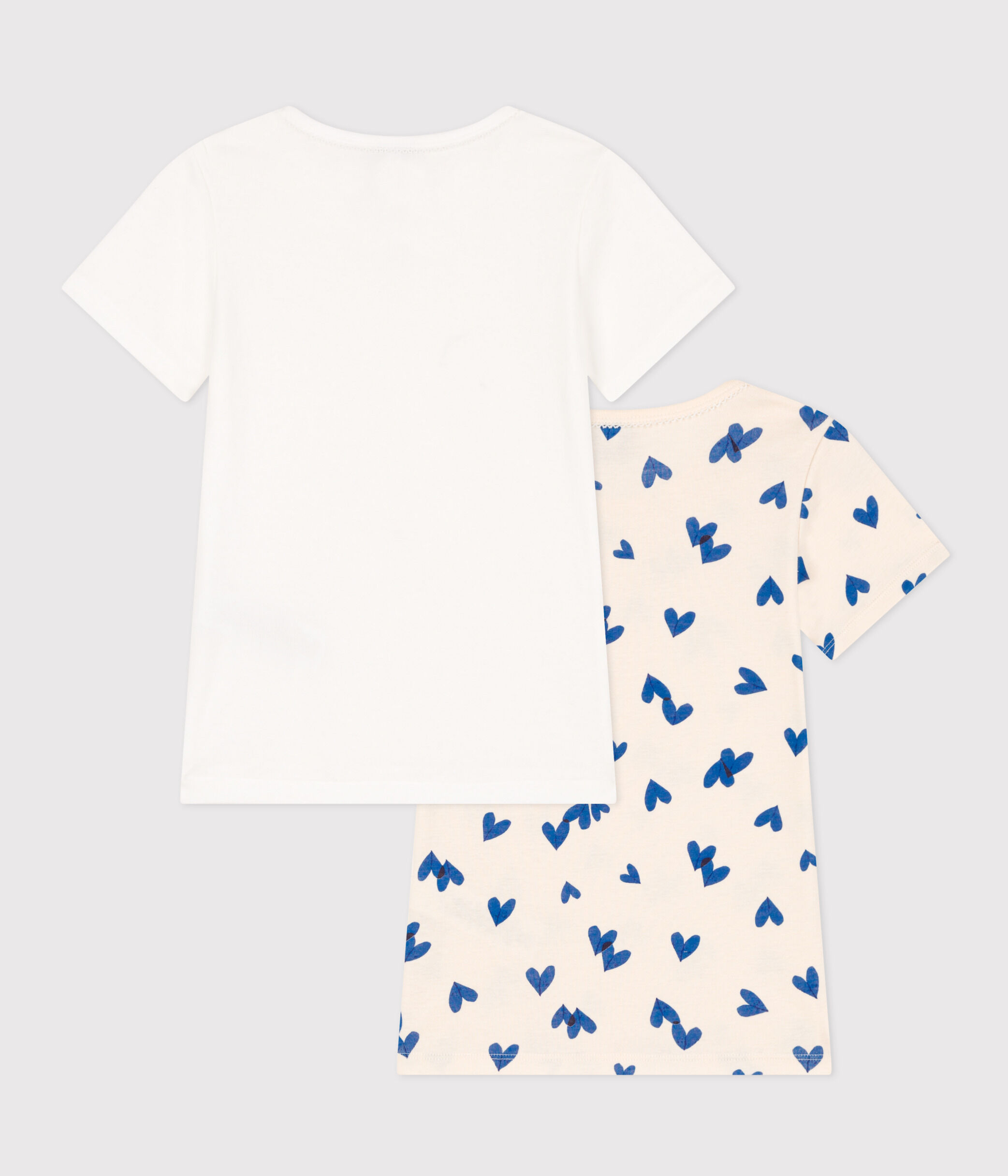 Girls Heart Short Sleeved Cotton T Shirts 2 Pack variante 1