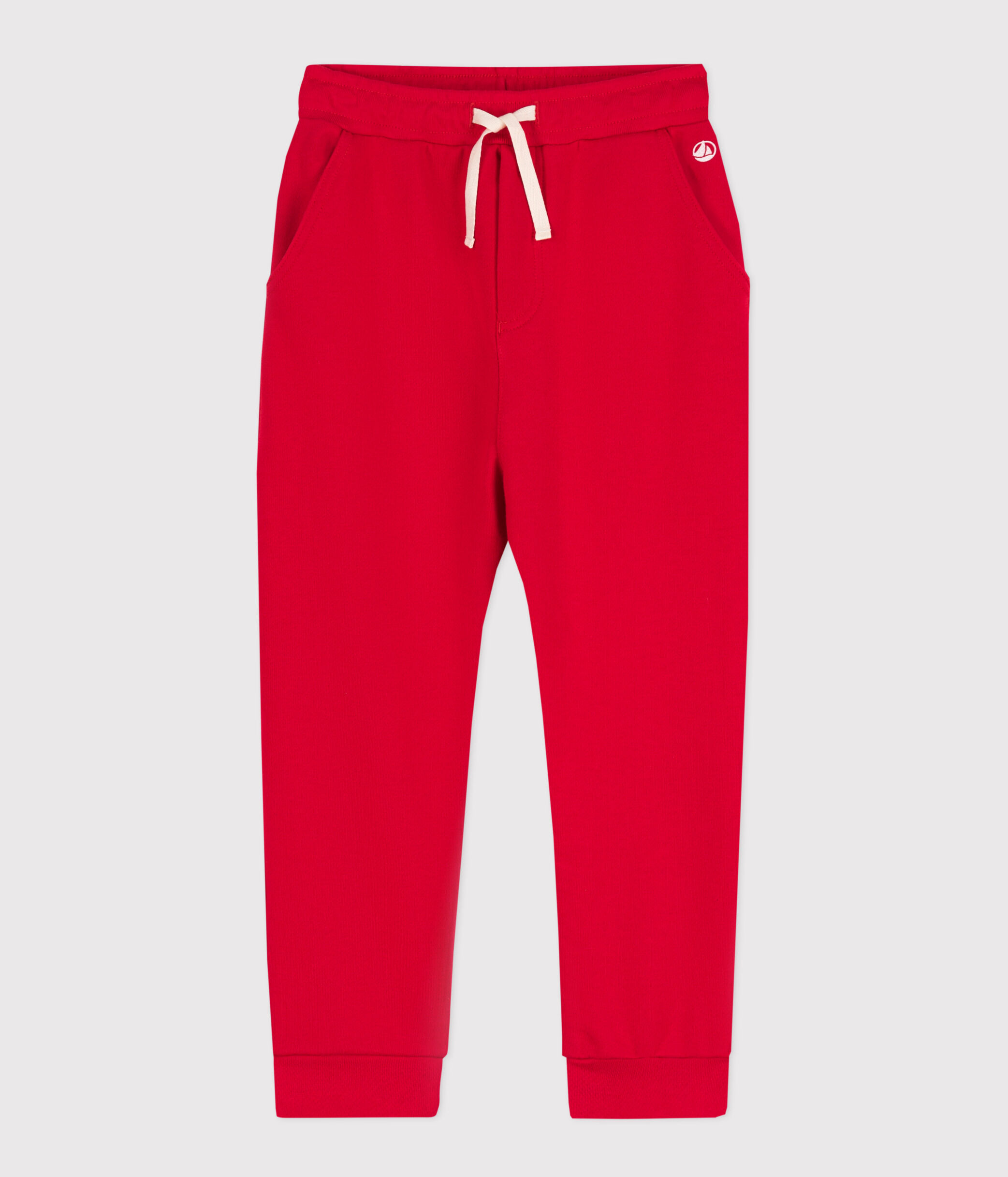Boys red cheap jogging bottoms